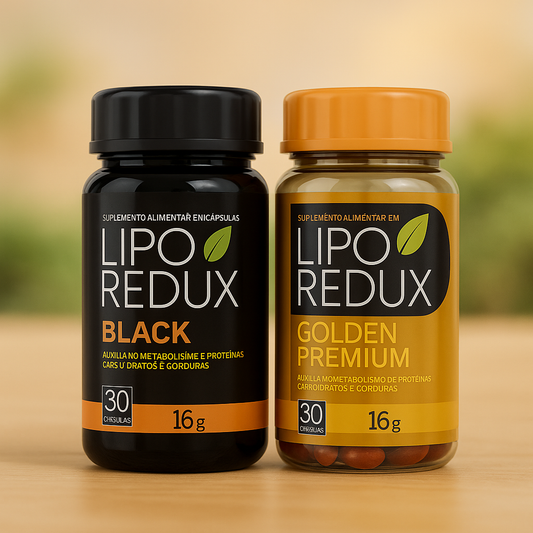 Lipo Redux™ Black + Golden Pack 2 — Plano 60 Dias